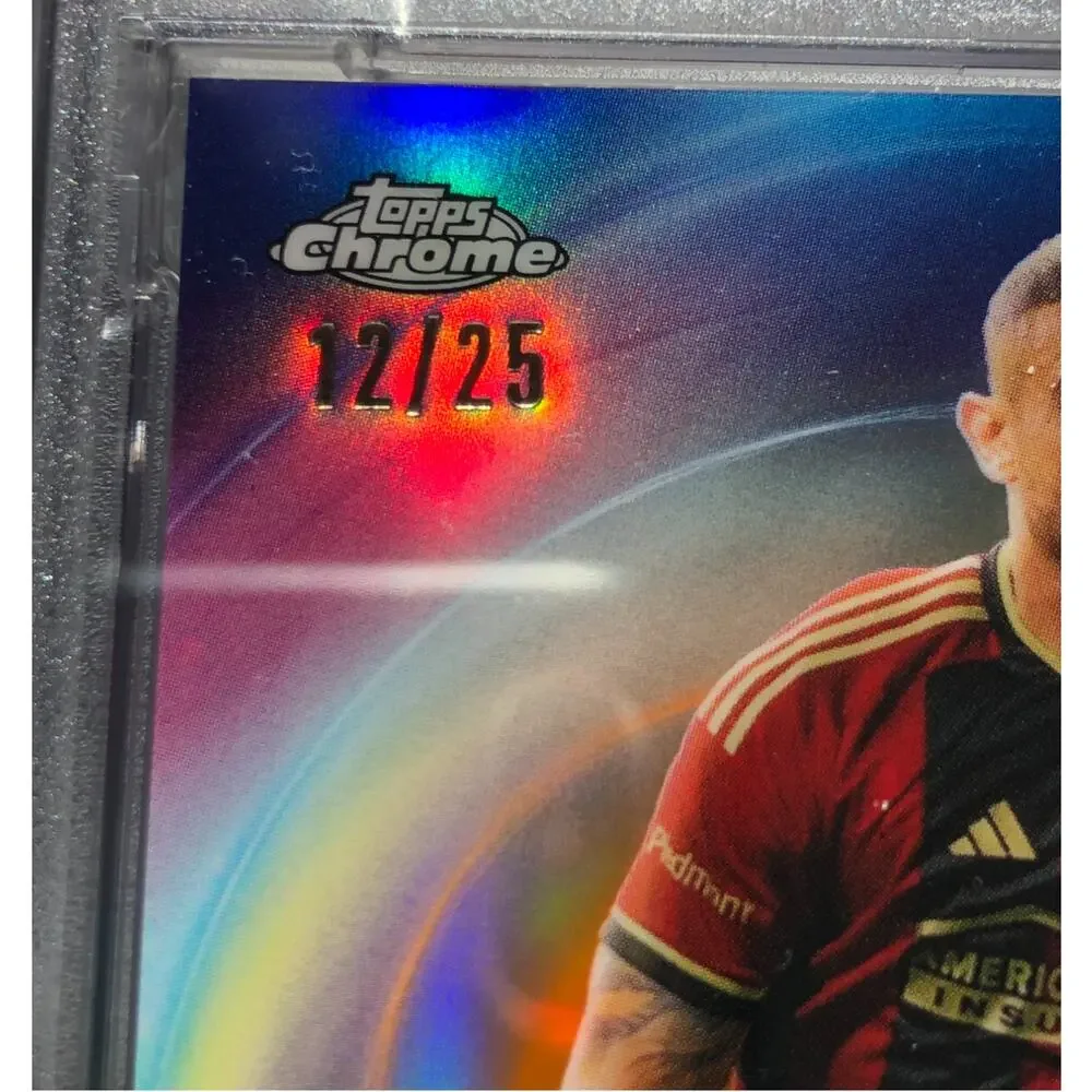 2023 Topps Chrome MLS Pearlers Orange #P-32 Giorgos Giakoumakis /25 PSA 9 Mint